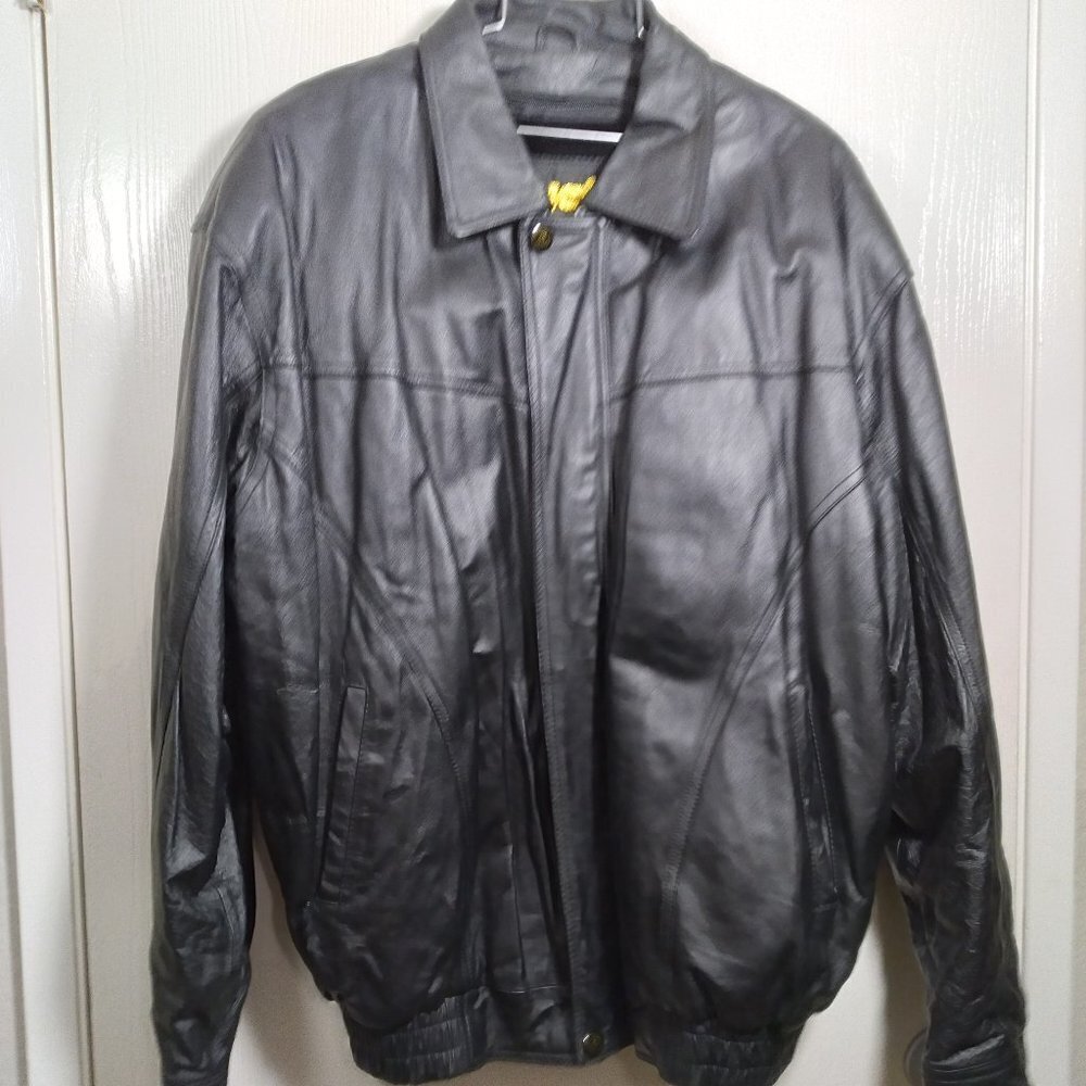 NWOT JD Italian Leather Design Mens Leather Jacket Size: 2XL